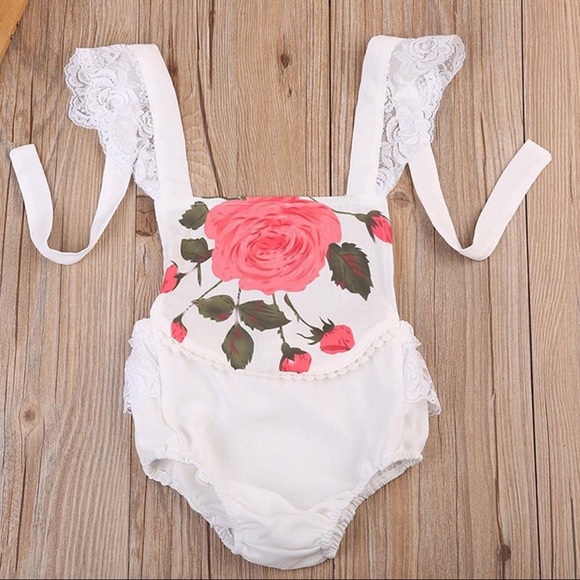 Sofie Rose Lace Romper - Picture 2 of 6